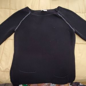 Black knit sweater